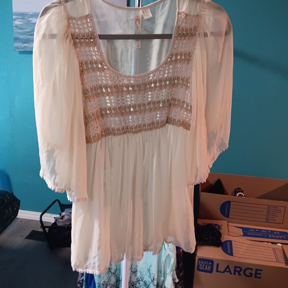 Elegant Cream Women's Top
